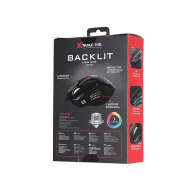 MOUSE GAMER XTRIKE ME GM-216 NEGRO 3600 DPI 7 BOTONES - 4