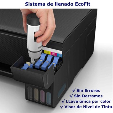 IMPRESORA MULTIFUNCIONAL EPSON ECOTANK L3250 WIFI + 4 TINTAS T544 BKCMY - 5