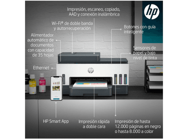 MULTIFUNCIONAL HP SMART TANK 790 IMPRIME DÚPLEX ESCÁNER AUTOMÁTICO FAX - 2