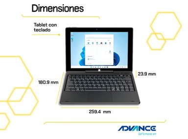 NOTEBOOK 2 EN 1 ADVANCE CN4058 10.1' CELERON N4020 8GB RAM 128GB - 5