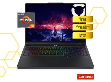 LAPTOP LENOVO LEGION PRO 5 16ADR10 RYZEN 9 RTX 5060 32GB 1TB SSD 16 WQXGA 240HZ
