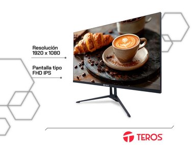 MONITOR PLANO GAMING TEROS TE-2417S 23.8” FHD IPS 144HZ 1MS HDMI DP - 2