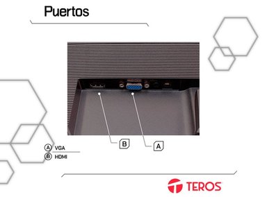 MONITOR TEROS TE-2128S PLANO 21.5” FULL HD HDMI VGA - 5