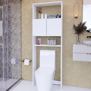 ORGANIZADOR DE BAÑO VALENCIA 182X63CM 2 PUERTAS MOVENDA BLANCO - 2