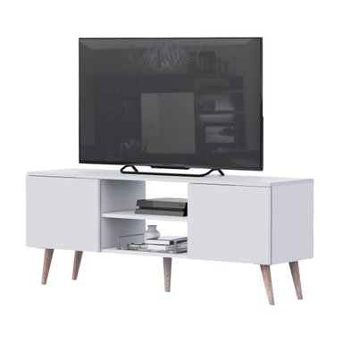 MESA DE TV ROCA SALES 65' 2 PUERTAS MOVENDA BLANCO
