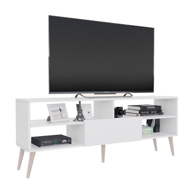 MESA DE TV MOVENDA MUEBLES SAO LEOPOLDO 65' 1 PUERTA MOVENDA BLANCO