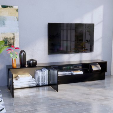 MESA DE TV MOVENDA MUEBLES TUPANDÍ TUPANDI 65' 2 PUERTAS MOVENDA NEGRO - 3