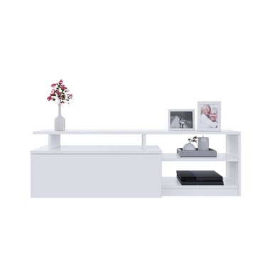 MESA DE TV MOVENDA MUEBLES CANOAS 55' 1 PUERTA MOVENDA BLANCO - 4