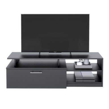 MESA DE TV MOVENDA MUEBLES CANOAS 55' 1 PUERTA MOVENDA NEGRO