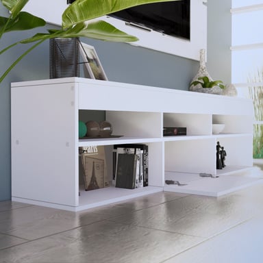 CENTRO DE ENTRETENIMIENTO MOVENDA MUEBLES SAO SEBASTIAO 65' MOVENDA BLANCO - 4