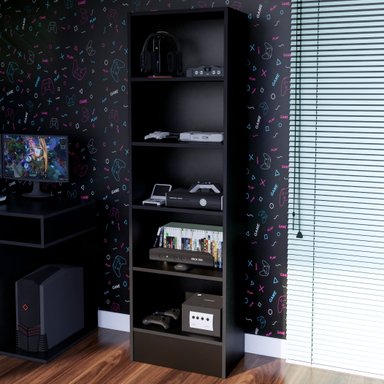 ESTANTE GAMER NR 01 177X52CM NEGRO - 2