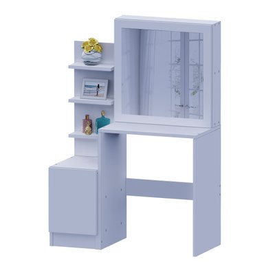 TOCADOR MOVENDA MUEBLES RUBI BLANCO 1 PUERTA CON ESPEJO - 1