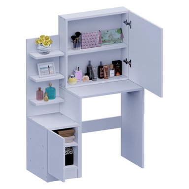 TOCADOR MOVENDA MUEBLES RUBI BLANCO 1 PUERTA CON ESPEJO - 3