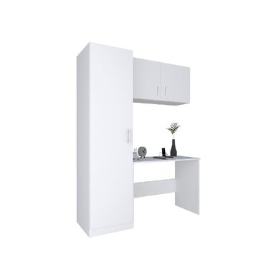 ROPERO ESCRITORIO PUEBLA 03 PUERTAS MOVENDA BLANCO