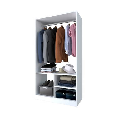 ROPERO MOVENDA MUEBLES GUADALUPE 2 REPISAS BLANCO