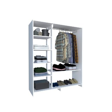 ROPERO MOVENDA MUEBLES MERIDA 5 REPISAS BLANCO