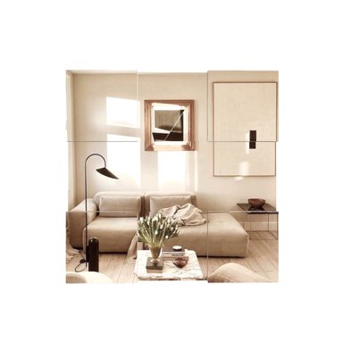 ESPEJO MOVENDA MUEBLES DIONE RECTANGULAR BLANCO DECORATIVO 3D 59X59CM MOVENDA