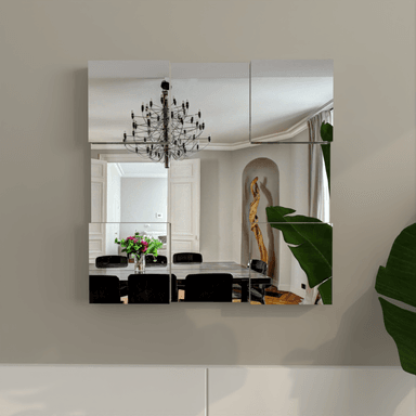 ESPEJO MOVENDA MUEBLES DIONE RECTANGULAR BLANCO DECORATIVO 3D 59X59CM MOVENDA - 2