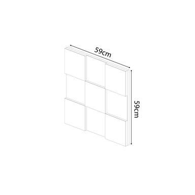ESPEJO MOVENDA MUEBLES DIONE RECTANGULAR BLANCO DECORATIVO 3D 59X59CM MOVENDA - 4