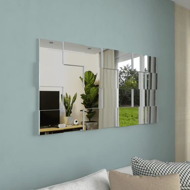 ESPEJO MOVENDA MUEBLES LEDA RECTANGULAR BLANCO DECORATIVO 3D 137X78CM MOVENDA - 2
