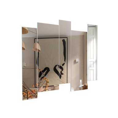 SET ESPEJOS DECORATIVOS MOVENDA MUEBLES HATI IRREGULAR BLANCO MOVENDA X5 - 3