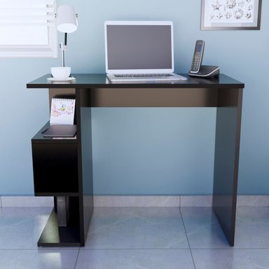 ESCRITORIO MOVENDA MUEBLES MARILIA 90 CM X 45 CM NEGRO - 3