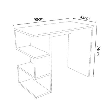 ESCRITORIO MOVENDA MUEBLES MARILIA 90 CM X 45 CM NEGRO - 5