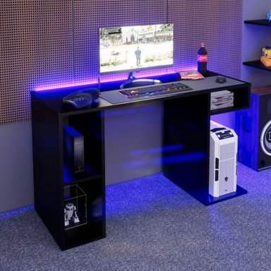 ESCRITORIO GAMER MOVENDA MUEBLES GAMER NR01 49 CM X 120 CM NEGRO NR 01 - 3