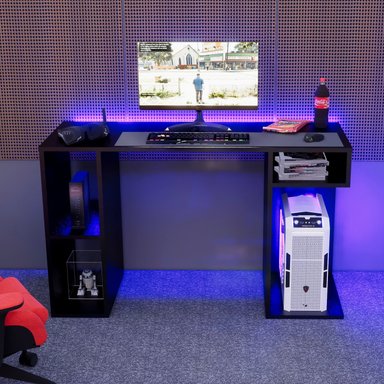 ESCRITORIO GAMER MOVENDA MUEBLES GAMER NR01 49 CM X 120 CM NEGRO NR 01 - 4