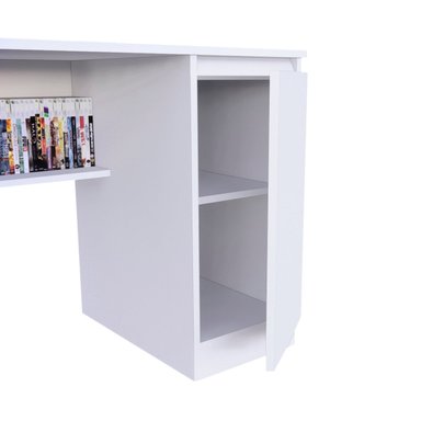 ESCRITORIO GAMER MOVENDA MUEBLES GAMER NR02 47 CM X 140 CM BLANCO NR 02 1 PUERTA FULL - 4