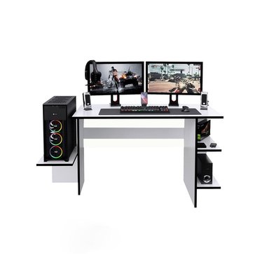ESCRITORIO GAMER NR 09 136CM MOVENDA BLANCO - 2
