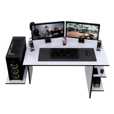 ESCRITORIO GAMER NR 09 136CM MOVENDA BLANCO - 4