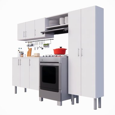 MUEBLE DE COCINA VALERIA 230CM MOVENDA BLANCO - 3