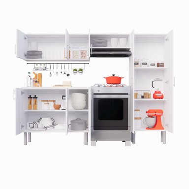 MUEBLE DE COCINA VALERIA 230CM MOVENDA BLANCO - 5