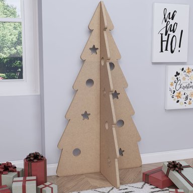 ARBOL DE NAVIDAD MOVENDA MUEBLES CIANO BEIGE 120CM MOVENDA MDF - 2