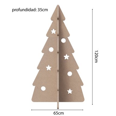 ARBOL DE NAVIDAD MOVENDA MUEBLES CIANO BEIGE 120CM MOVENDA MDF - 3
