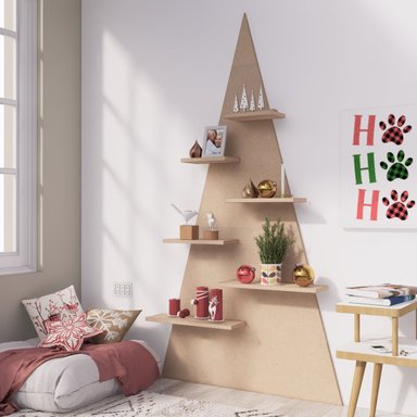 ARBOL DE NAVIDAD MOVENDA MUEBLES SIAMO BEIGE 185CM MOVENDA MDF - 2