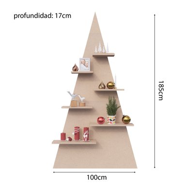 ARBOL DE NAVIDAD MOVENDA MUEBLES SIAMO BEIGE 185CM MOVENDA MDF - 3