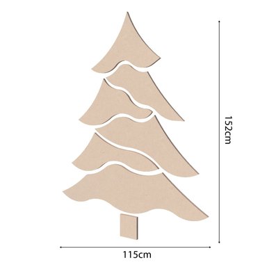ARBOL DE NAVIDAD MOVENDA MUEBLES REALE BEIGE 152CM MOVENDA MDF - 3