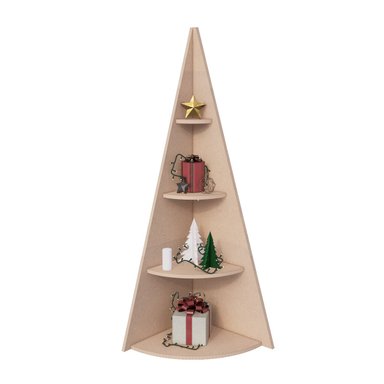 ARBOL DE NAVIDAD MOVENDA MUEBLES BIANCO BEIGE 146CM MOVENDA MDF