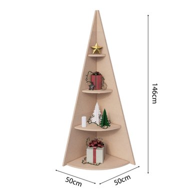 ARBOL DE NAVIDAD MOVENDA MUEBLES BIANCO BEIGE 146CM MOVENDA MDF - 3