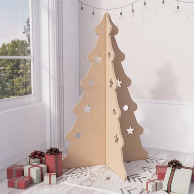 ARBOL DE NAVIDAD MOVENDA MUEBLES ROSSO BEIGE 150CM MOVENDA MDF - 2