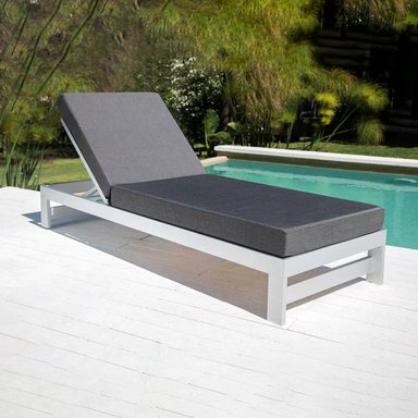 REPOSERA MOVENDA MUEBLES CRISTAL BLANCO PISCINA AJUSTABLE - 2