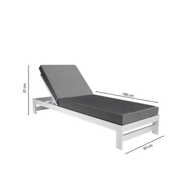 REPOSERA MOVENDA MUEBLES CRISTAL BLANCO PISCINA AJUSTABLE - 3