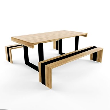 JUEGO COMEDOR MOVENDA MUEBLES LETICIA 4 PERSONAS MADERA