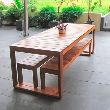 JUEGO COMEDOR MOVENDA MUEBLES CALI 4 PERSONAS MADERA - 2