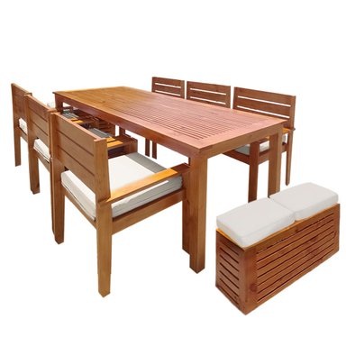 JUEGO COMEDOR MOVENDA MUEBLES BOGOTA 8 PERSONAS MADERA