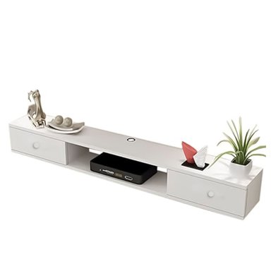 MESA DE TV MOVENDA MUEBLES CAMBARA 50' MOVENDA JALADOR CIRCULAR BLANCO