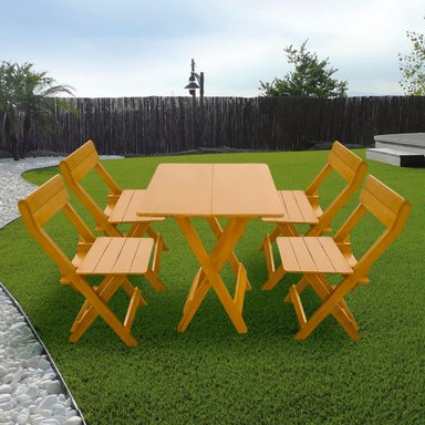 JUEGO COMEDOR MOVENDA MUEBLES PALMIRA 4 PERSONAS MADERA - 2