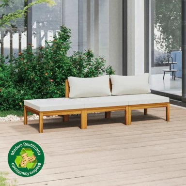 SET JUEGO TERRAZA MOVENDA MUEBLES PESCADOR 3 PERSONAS MARRON